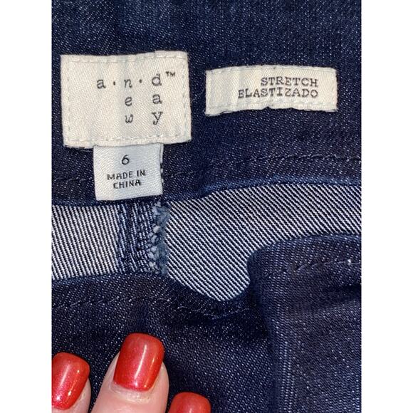 A New Day Dark Blue Denim High Rise Skinny Jeans. Stretch Elastizado Size 6 - Picture 3 of 4